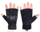 Перчатки тактические штурмовые (велоперчатки, мотоперчатки) TG-04 беспалые Black р.L - изображение 2