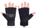 Перчатки тактические штурмовые (велоперчатки, мотоперчатки) TG-04 беспалые Black р.M - изображение 2