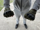 Тактические беспалые перчатки хаки - изображение 2
