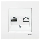 Розетка компьютерная Viko Karre RJ 45 белая