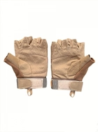 Тактичні рукавички з відкритими пальцями військові рукавички колір койот L 1 пара - зображення 6