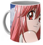 Кружка Elfen Lied Эльфийская ложь море керамика, белого цвета 330мл.