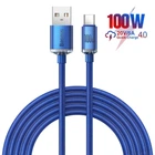 USB кабель с разъемом Type-C Baseus Crystal Shine Series Type-C (100W, 2m). Blue