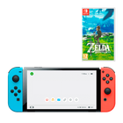 Набор Консоль Nintendo Switch OLED Model HEG-001 64GB Blue Red + Игра The Legend of Zelda Breath of The Wild Русская Озвучка