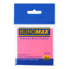 Блок бумаги для записей с клейким слоем Buromax Neon 75x75мм 100 листов розовый (BM.2382-10)