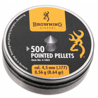 Пульки Umarex Browning Pointed Pellets 0,56 г 500 шт (4.1923) - изображение 1