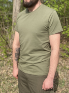 Тактична футболка ЗСУ олива Premium Стрейч кулір Бавовна XXXL (52-54р.) - зображення 3