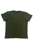 Мужская футболка стрейчевая без принта XXL темный хаки - изображение 4