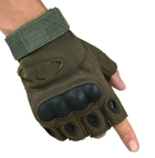 Військові рукавички без пальців розмір М (штурмові, похідні, армійські, захисні, мисливські) Оливковий - зображення 2