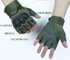 Перчатки тактические без пальцев (705156378) Зеленый M - изображение 6
