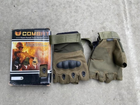 Перчатки тактические Combat без пальцев, с кастеткой, хаки, размер XL - изображение 5