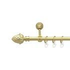 Карниз Orvit Цинара металевий однорядний відкритий Золото 16 мм 300 см (00-00014162)