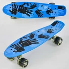 Пенни борд со светящимися колесами (Р 10960) Best Board, доска=55см, колёса PU, d=6см