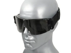 Тактичні окуляри панорамні вентильовані (набір із 3 лінз) Чорні - зображення 4
