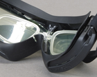 Тактические очки с уплотнителем и диоптрической вставкой Pyramex модель V2G-PLUS тёмные - изображение 4