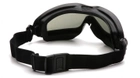 Тактические очки с уплотнителем и диоптрической вставкой Pyramex модель V2G-PLUS тёмные - изображение 9