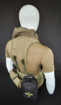 Пояс тактический с плечевыми ремнями комплект (військово тактичне розвантаження РПС ремінно плечова система) олива хакі - изображение 5