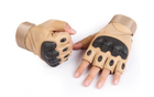 Тактичні рукавички безпалі (велоперчатки, мотоперчатки) пісочні Maco Gear P10 - зображення 2