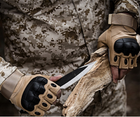 Тактичні рукавички безпалі (велоперчатки, мотоперчатки) пісочні Maco Gear P10 - зображення 3