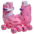 Роликовые коньки раздвижные Zelart Bamwei 905 размер 27-30 Pink-White