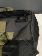 Тактическая сумка-рюкзак Colo 90 л Черный с хаки - изображение 5