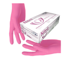 Перчатки нитриловые SFM без пудры розовые 100шт M - изображение 1