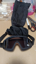Тактичні балістичні окуляри Xaegistac Airsoft Goggle's Black 3 змінні лінзи - изображение 4