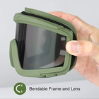 Тактичні захисні окуляри Xaegistac Airsoft Goggle's Green 3 змінні лінзи - зображення 5