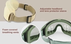 Тактичні захисні окуляри Xaegistac Airsoft Goggle's Green 3 змінні лінзи - изображение 8