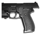 Спринговый пистолет Galaxy Sig Sauer 226 с глушителем и лазерным прицелом на пульках BB 6 мм металлический - изображение 4