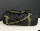 Тактична сумка-рюкзак Colo 90 л Чорний з хакі від 20 шт. - зображення 1