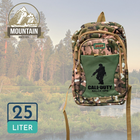 Рюкзак туристический водонепроницаемый 25L "Call of Duty" камуфляж Woodland тактический рюкзак (1009290-Brown) - изображение 1