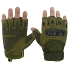 Тактичні Рукавиці Oakley Tactical Gloves PRO Green безпалі олива розмір M - зображення 1