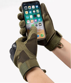 Перчатки тактические Combat-1; XL (22-24см); Полнопалые; Зеленые. Штурмовые перчатки Комбат ХЛ. - изображение 4