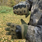 Перчатки тактические Combat-1; XL (22-24см); Полнопалые; Зеленые. Штурмовые перчатки Комбат ХЛ. - изображение 10