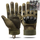 Перчатки тактические Combat-1; M (18-20см); Полнопалые; Оливковые. Штурмовые перчатки Комбат М. - изображение 12
