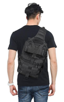 Сумка-рюкзак тактическая военная MHZ A92 800D, черная - изображение 6