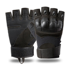 Тактичні, штурмові безпалі рукавички (велоперчатки, мотоперчатки) TG-04 Black L - зображення 1