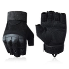 Тактичні, штурмові безпалі рукавички (велоперчатки, мотоперчатки) TG-04 Black L - зображення 3