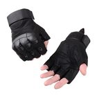 Тактические, штурмовые беспалые перчатки (велоперчатки, мотоперчатки) TG-04 Black L - изображение 6