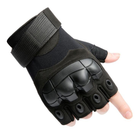 Тактичні, штурмові безпалі рукавички (велоперчатки, мотоперчатки) TG-04 Black M - зображення 4