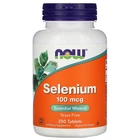 Натуральные добавки и экстракты NOW SELENIUM 100 мкг 250 таблеток