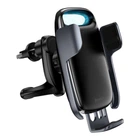 Автомобільний тримач із бездротовою зарядкою Baseus Milky Way Electric Bracket 15W холдер для телефону Black (WXHW02-01)