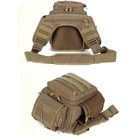 Армейская сумка тактическая 25x20x11 см камуфляжная 50438 - изображение 6