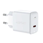 Мережевий зарядний пристрій Acefast A21 GAN, Type-C, 3A, 30W, PD, QC 3.0 White адаптер із швидкою зарядкою (A21W)