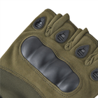 Тактические беспалые перчатки (велоперчатки, мотоперчатки) Eagle Tactical ET-01 Green Размер XL - изображение 9