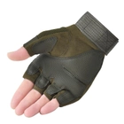 Тактические беспалые перчатки (велоперчатки, мотоперчатки) Eagle Tactical ET-01 Green Размер L - изображение 5