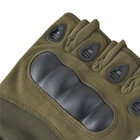 Тактические беспалые перчатки (велоперчатки, мотоперчатки) Eagle Tactical ET-01 Green Размер L - изображение 9