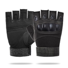Тактические беспалые перчатки (велоперчатки, мотоперчатки) Eagle Tactical ET-01 Black Размер XL - изображение 1