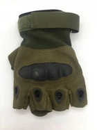 Військові штурмові рукавички без пальців Combat (похідні, армійські, захисні, мисливські) Оливковий Розмір: L (23999 poxsscs) (LIVE) - зображення 3